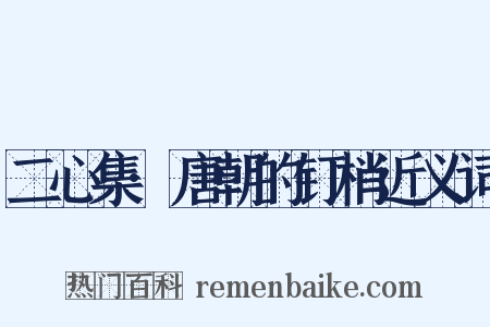 二心集·唐朝的钉梢近义词是什么意思的图片